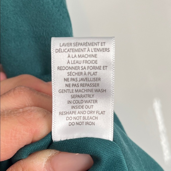 NWOT TWIK Deep Teal A-Line Faux Suede Mini Skirt Pockets Zipper Lined, Size M - Picture 9 of 9